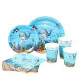 🐙🌊 Under the Sea Party Tableware – Ocean Fun for First Birthdays & Baby Showers! 🎂🐢 - ThiGui